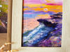 3 Small oil painting in a frame under glass - Landscape 5.9 - 3.9 in..jpg