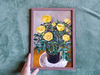 6 Oil painting in a frame - Yellow roses  8.2 - 11.6 in..jpg