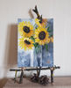 1 Oil painting Cute Still life with sunflowers 6.8- 9.2 in (17.5-23.5 cm)..jpg