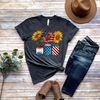 America Sunflower Shirt, USA Flag Flower T Shirt, Gift For American, 4th Of July Flag Graphic T-Shirt, Freedom TShirt, Independence Shirt - 1.jpg