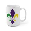 Fleur De Lis Coffee Mug  Microwave and Dishwasher Safe Ceramic Cup  Mardi Gras Carnival New Orleans Louisiana Catholic Tea Hot Chocolate - 10.jpg
