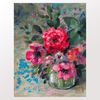 01 Small oil painting - Bright flower bouquet 5.7 - 7.3 in (14.5 - 18.7 cm)..jpg