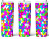 3d Colored Triangles Tumbler, Design Straight Tumbler, Design Straight Skinny Tumbler.Jpg