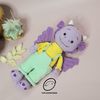 animated purple dragon, amigurumi baby dragon crochet doll, crochet doll for sale, amigurumi animals, crochet doll stuffed, baby shower gift (10).jpg