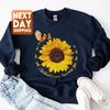 Sunflower Childhood Cancer Awareness Sweatshirt, Motivational Shirt, Childhood Cancer Awareness , Gold Ribbon Shirt, Cancer Support - 3.jpg