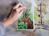 1 Small oil painting - Deer portrait 5.3 - 7.6 in (13.5 - 19.5 cm)..jpg
