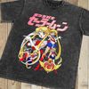 Sailor Moon Vintage Washed T-shirt, Anime Manga Graphic Tee Gift For Women, Retro 90's Unisex Shirt Gift - 2.jpg