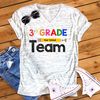 3rd Grade Team Back To School First Grade Teacher Novelty Graphic Unisex V Neck Graphic Tee T-Shirt - 1.jpg