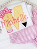 Embroidered Back to School Set, Applique Pencil Shirt, Personalized First Day of School Outfit, Pink Seersucker Ruffle Set - 2.jpg