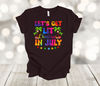 Summer Shirt, Let's Get Lit Christmas In July, Tropical Christmas, Premium Unisex Soft Tee Shirt, Plus Size Available 2x, 3x 4x - 4.jpg