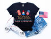 Tasted Like Freedom Shirt, Independence Day T-shirt, Ice Creams Taste Like Freedom T-Shirt, US Flag Tee, Retro Trendy Shirt, 4th July Shirt - 3.jpg