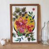 1 01 Watercolor artworkl painting in a frame -  flower arrangement 02.   8.2 - 11.6 in ( 21-29,7cm )..jpg