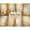 Watercolor aged papers with antique ink stained Junk Journal Pages. Vintage style background with space for text. Antique old paper textures for creating a uniq