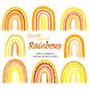 Watercolor Boho Rainbow Clipart