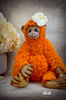 Red monkey as a gift - Art doll animal (3).JPG