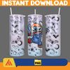 Stitch 3D Inflated Halloween Cartoon Characters 20 Oz Skinny Tumbler Wrap Png Sublimation, Instant Download (1).jpg