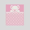 Loop yarn Finger knitted Sleeping bear blanket pattern PDF Download