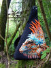Orange iguana black dragon felted backpack.jpg