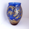Cobalt blue hand painted vase. living collectibles  (11).jpg