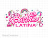 Latina Barb Pink Png file, Latina T-shirt,Latin Pink Doll Png File, Girls Doll Digital Png File for Sublimation Retro Pink Wavy PNG Shirt - 1.jpg