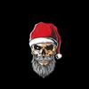 Womens Santa Pirate Funny Skull With Santa 39 S Hat Xmas Beard V Neck 6.jpg