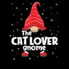 Cat Lover Gnome Family Matching Christmas Funny Gift Pajama T-Shirt.jpg