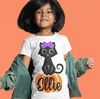 Cute Black Cat Svg, Halloween Girl SVG  Girl Cat with Bow Svg, Girls Monogram Svg, Kids Cut Files, Silhouette Cricut, Black Cat Cut files - 4.jpg