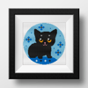 black kitten cross stitch pattern