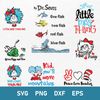 Bundle Dr Seuss Svg, One Fish, Two Fish, Red Fish, Blue Fish Svg, Thing Svg, Png Dxf Eps Digital File.jpg