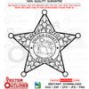 Volusia County svg Sheriff office Badge, sheriff star badge, vector file for, cnc router, laser engraving, laser cutting, cricut, cutting machine file, Florida,