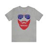 All American Slim Beard Man Graphic Tee 4th of July Dad Family Tshirt Beard Guy 'Merica Independence Day Shirt Daddy & Me USA Flag Red Blue - 3.jpg