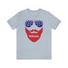 All American Slim Beard Man Graphic Tee 4th of July Dad Family Tshirt Beard Guy 'Merica Independence Day Shirt Daddy & Me USA Flag Red Blue - 5.jpg