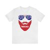 All American Slim Beard Man Graphic Tee 4th of July Dad Family Tshirt Beard Guy 'Merica Independence Day Shirt Daddy & Me USA Flag Red Blue - 8.jpg