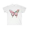 Butterfly Flower T-Shirt for Her Floral Tee Pastel Garden Tshirt Feminine Artsy Design Nature Lover Shirt Pink Floral Graphic Tee Live Free - 6.jpg
