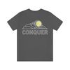 Conquer Woman's Minimalistic T-Shirt Mountains Nature Tee Adventure Inspirational Minimal Shirt for Women with Saying Inspiration Live Free - 6.jpg