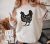 Wildflower Chicken Sweatshirt for Chicken Lady Hoodie Floral Chicken Farm Life Gift for Chicken Lover Flower Chicken Sweatshirt Barn Animals - 5.jpg