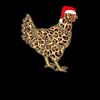 Santa hat Chicken Christmas Leopard Matching Pajama Gift T-Shirt.jpg