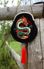 Chinese dragon luxury bead embroidery phone velvet bag.jpg