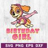 Skye PAW Patrol birthday girl SVG