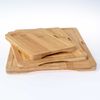 Bamboo Cutting Board Set of 3 – Organic Kitchen Chopping Boards for Meat Cheese & Vegetables – Heavy Duty Bamboo Cutting Boards with Juice Grooves & Handles | W