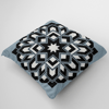 cross stitch cushion pattern black white