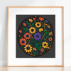 flowers cross stitch pattern digital