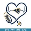 Los Angeles Rams Stethoscope Heart Svg, Los Angeles Rams Svg, NFL Svg, Png Dxf Eps Digital File.jpeg