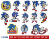 13 Sonic Blue cartoon embroidery design - machine embroidery design files - 10 formats, 5 sizes.jpg