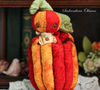 Pumpkin gift for Halloween Handmade Artist Collectible Teddy Bear OOAK gift present toy (5).jpg