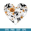 Halloween Doodle Heart Collage I Love Halloween Svg, Halloween Svg, Png Dxf Eps Digital File.jpeg