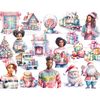 Pastel Christmas Clipart, Holiday Illustration Bundle, GlamArtZhanna, Pink Christmas Tree PNG, Pink Holiday Clipart, Cozy Christmas PNG Bundle, Christmas Party