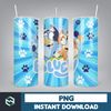 Blue Dog Tumbler Wrap, Instant Download 20oz Tumbler PNG Wraps Design, Digital Cartoon 20 oz Skinny Tumblers (16).jpg