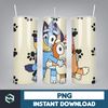 Blue Dog Tumbler Wrap, Instant Download 20oz Tumbler PNG Wraps Design, Digital Cartoon 20 oz Skinny Tumblers (24).jpg
