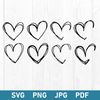 Heart Bundle Svg, Heart Svg, Valentines Day Svg, Sketch Heart Svg, Simple Heart Svg, Png Jpg Pdf Digital File.jpg